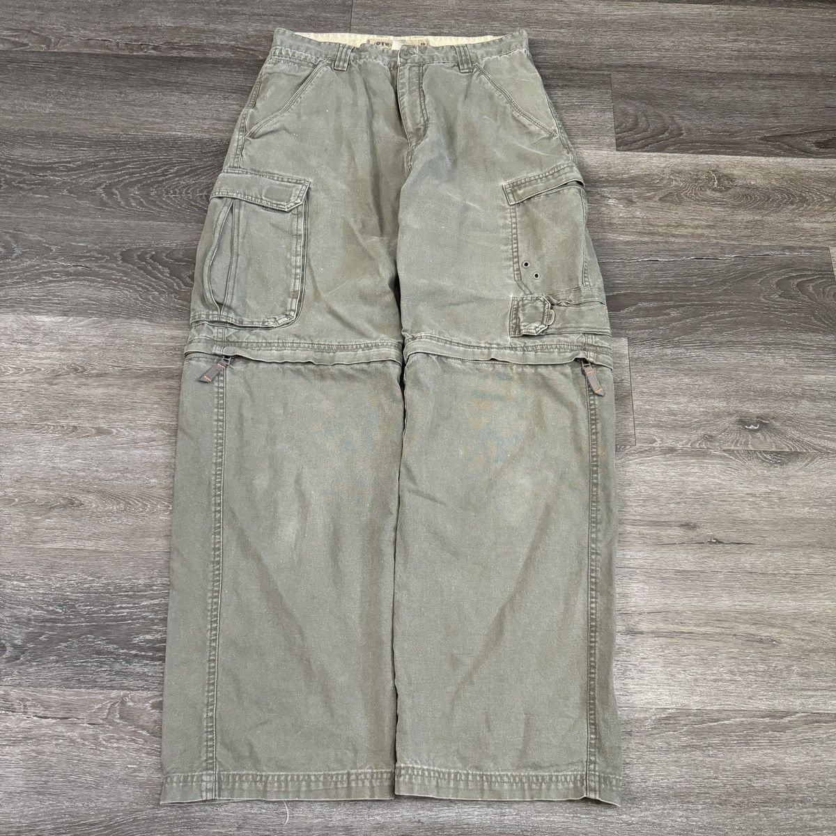 JNCO × Japanese Brand × Vintage Crazy Vintage y2k OTB baggy tech wear cargo pants Size US 31 - 1 Thumbnail