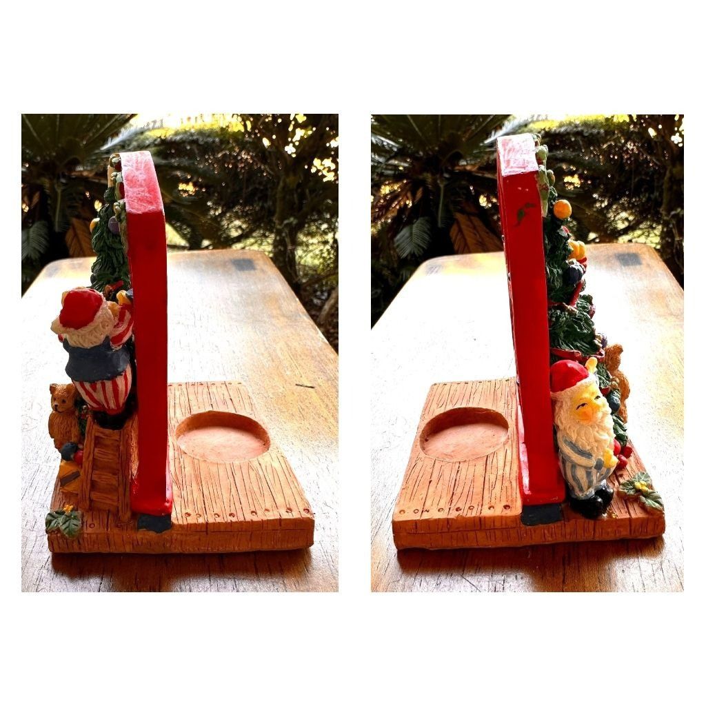 Vintage VTG Gift Collection Candle Holder New Christmas Tree Santa Size ONE SIZE - 8 Thumbnail