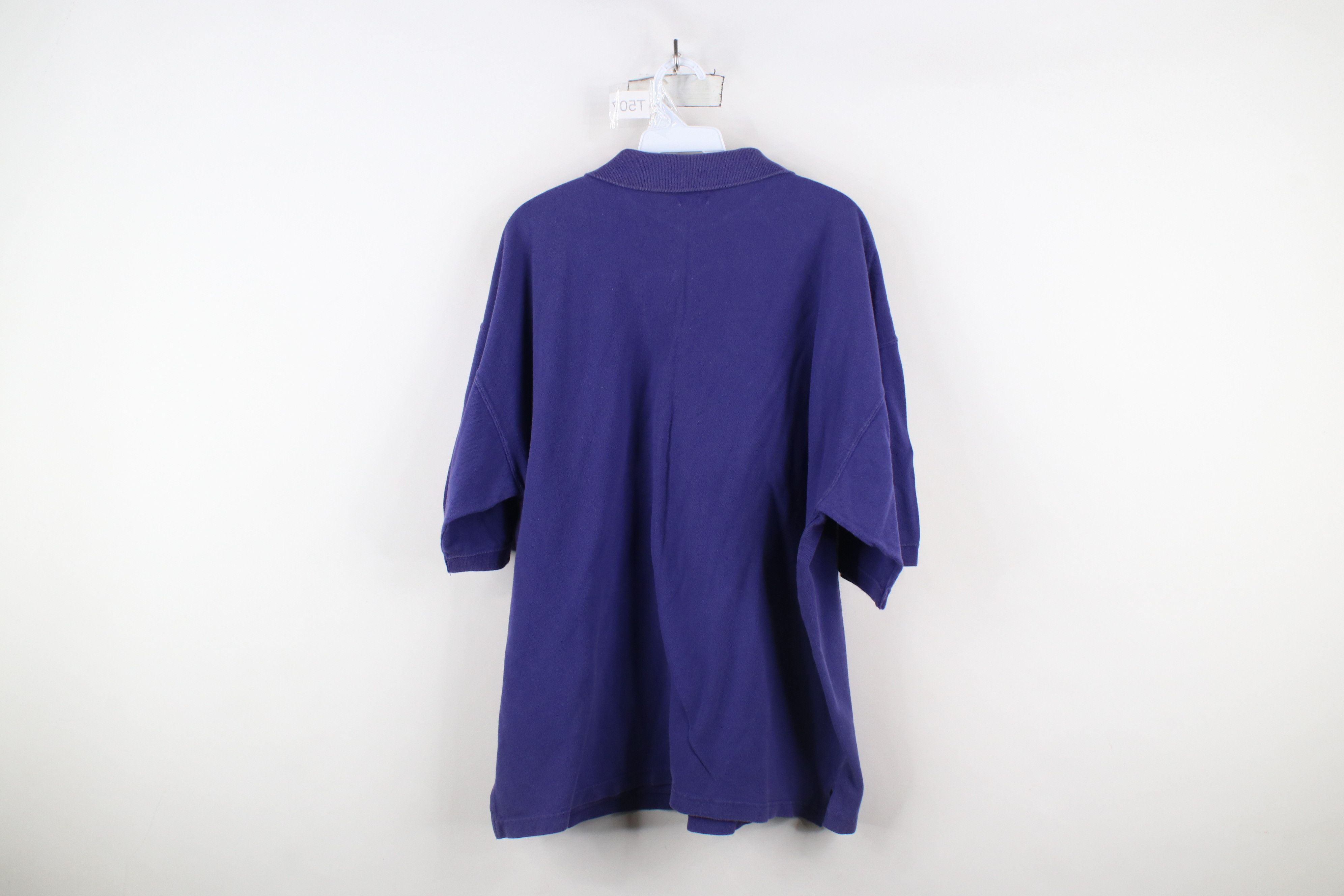 Gap × Vintage Vintage 90s Gap Baggy Fit Collared Polo Shirt Purple Cotton Size US XL / EU 56 / 4 - 10 Thumbnail