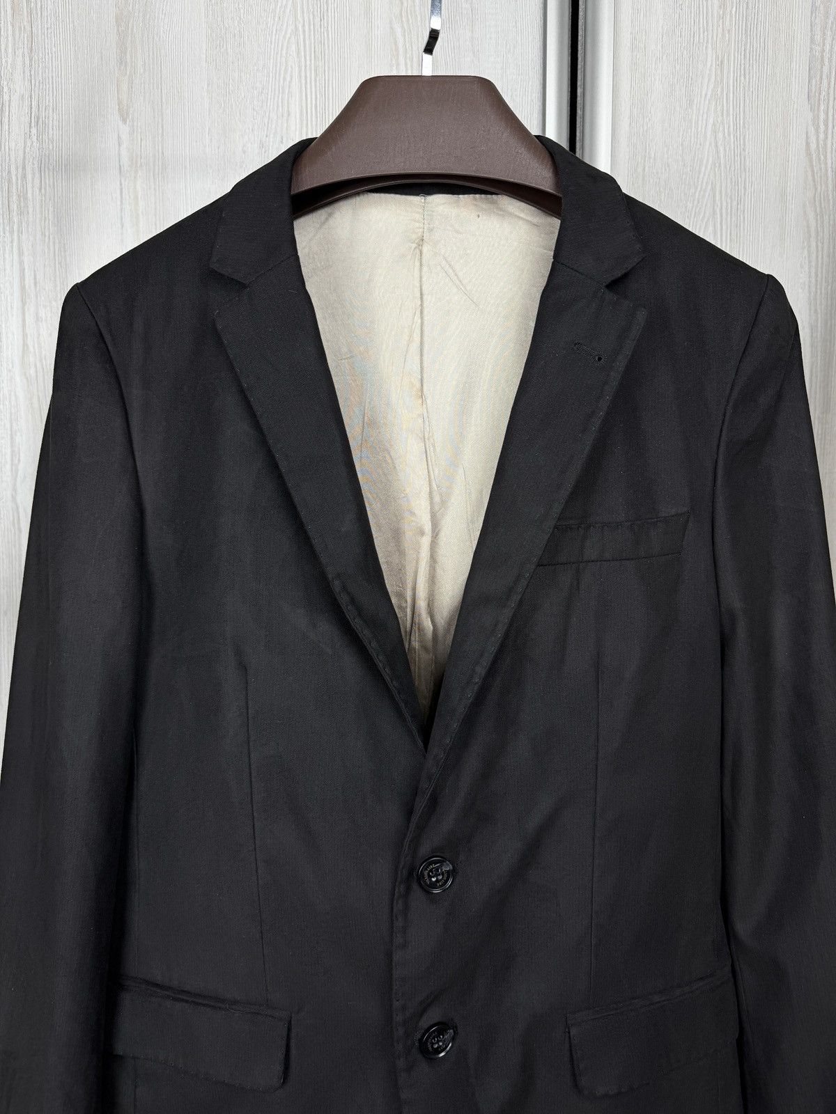Billionaire Couture Billionaire black 2 button small stripped pattern blazer Size 38R - 3 Thumbnail