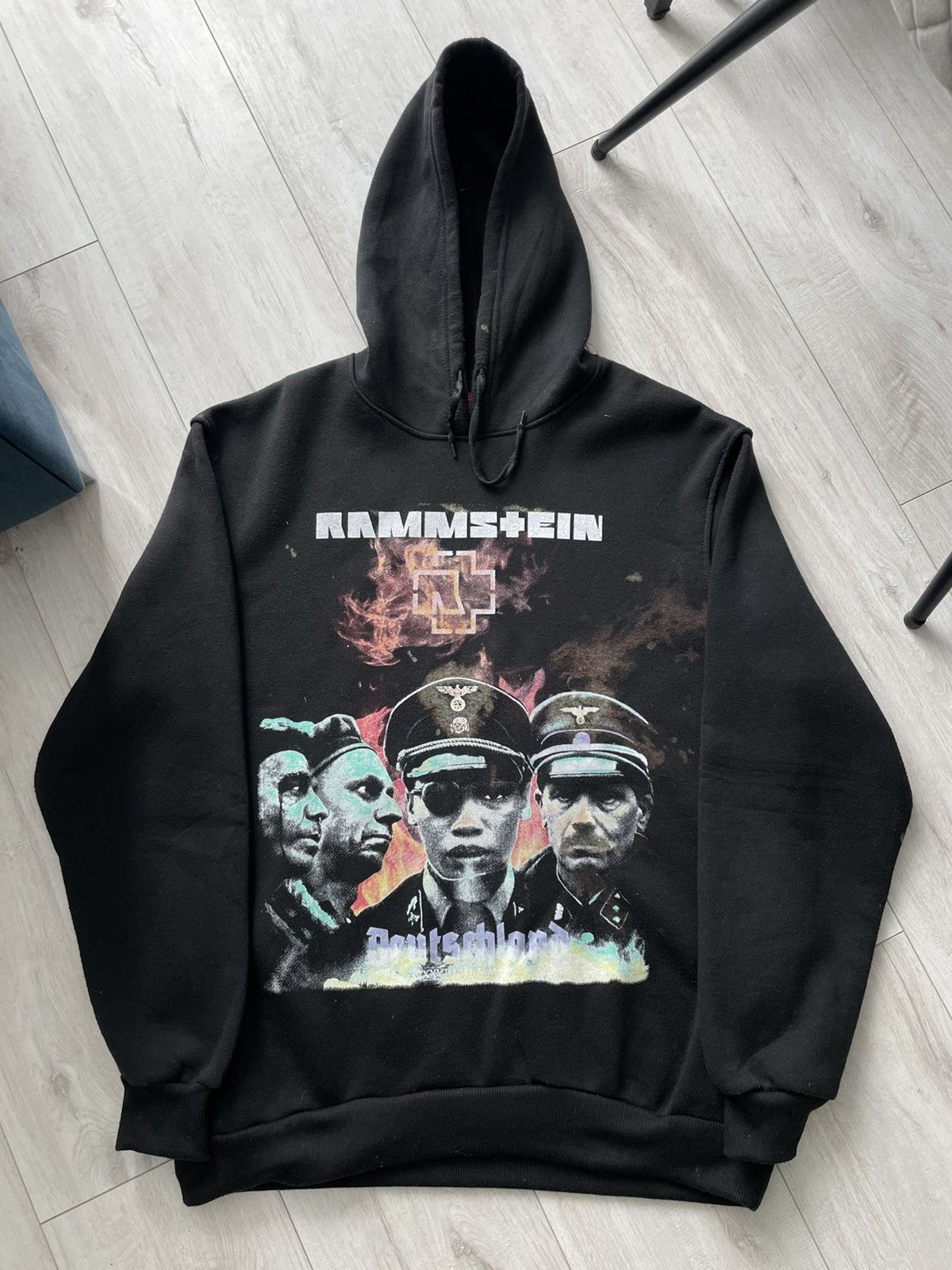 Band Tees Vintage 00’s Rammstein Band Deutschland Hoodie Faded RARE Size US L / EU 52-54 / 3 - 1 Thumbnail