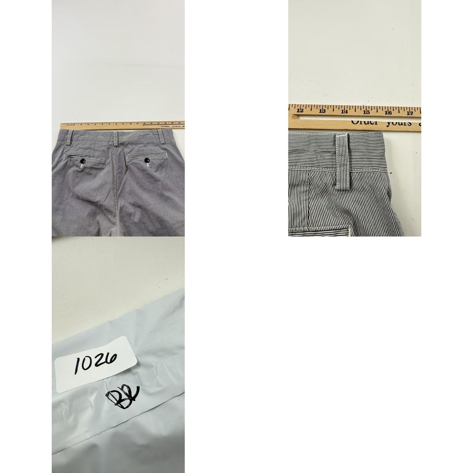 Banana Republic Banana Republic Shorts Mens 32 Flat Front Casual Chino Cotton Blue White Stripe Pockets 10 In Inseam Gray Size US 32 / EU 48 - 8 Thumbnail