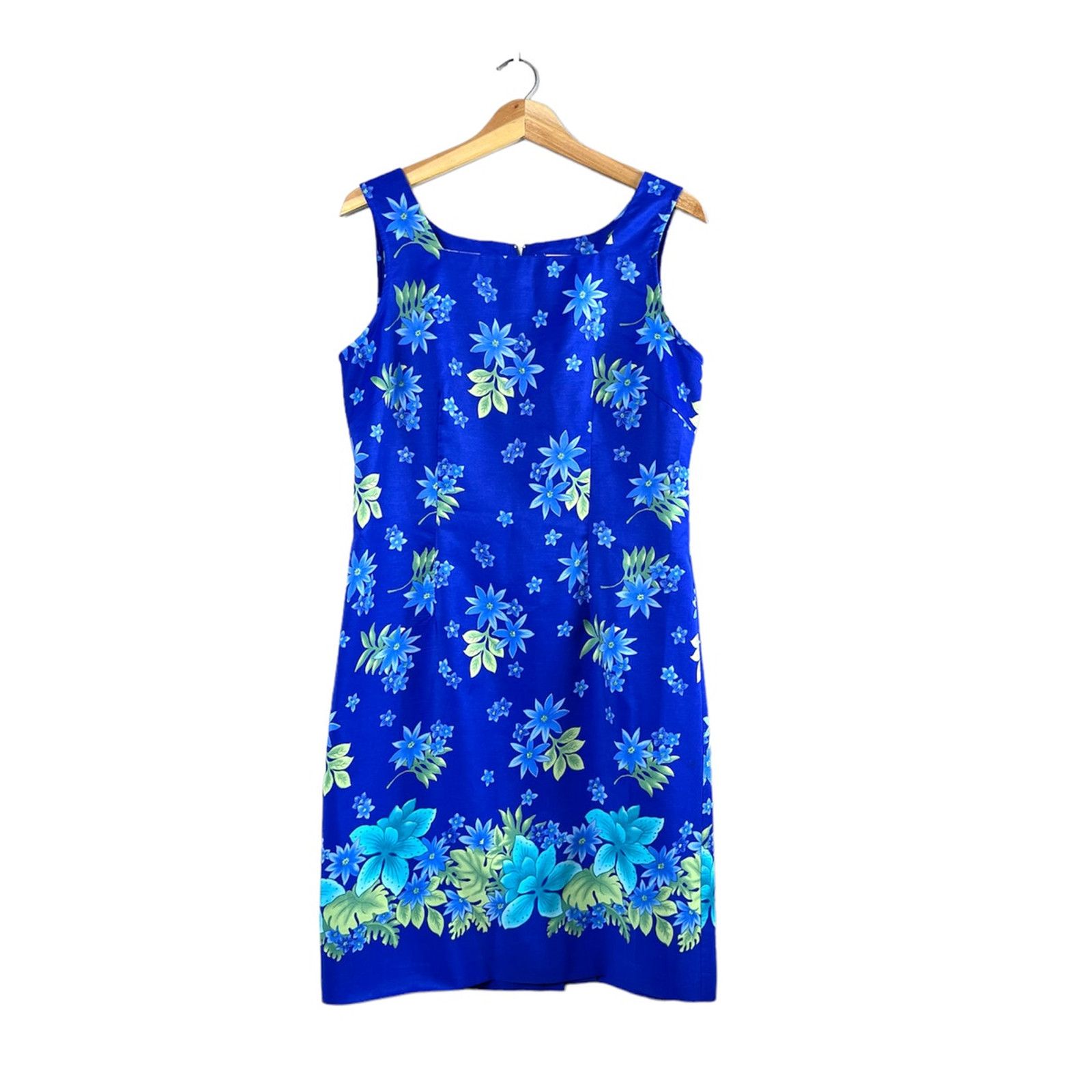 Vintage Women's Vintage Blue Floral Sag Harbor Dress 10 Size L / US 10 / IT 46 - 1 Thumbnail