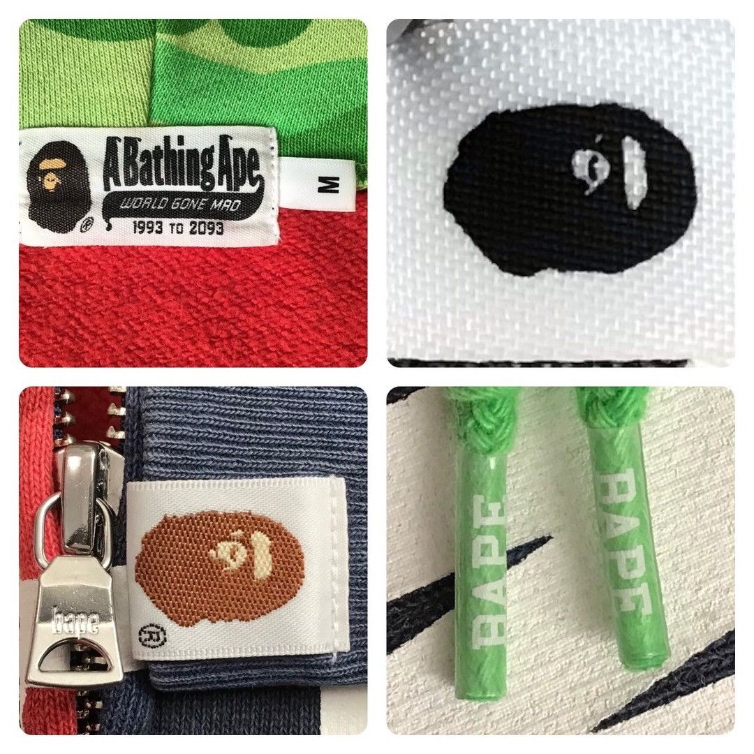 Bape BAPE NYC logo crazy color camo full zip hoodie a bathing ape Size US M / EU 48-50 / 2 - 7 Thumbnail