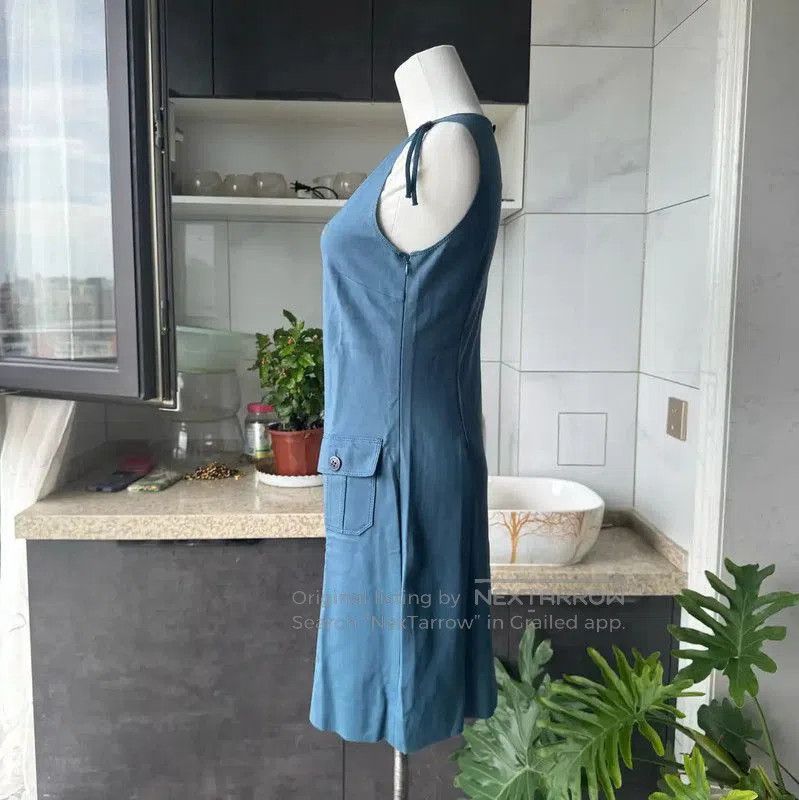 Burberry Burberry M Blue Short Sleeve Dress. Size M / US 6-8 / IT 42-44 - 4 Thumbnail