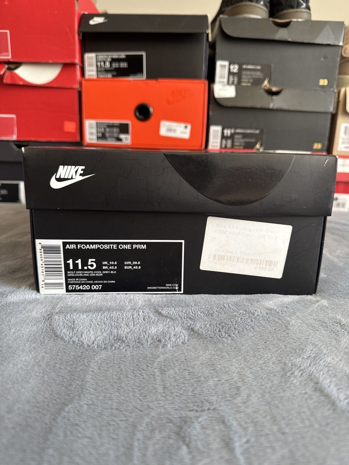 Nike Nike Air Foamposite PRM ‘Wolf Grey’ Size US 11.5 / EU 44-45 - 8 Thumbnail