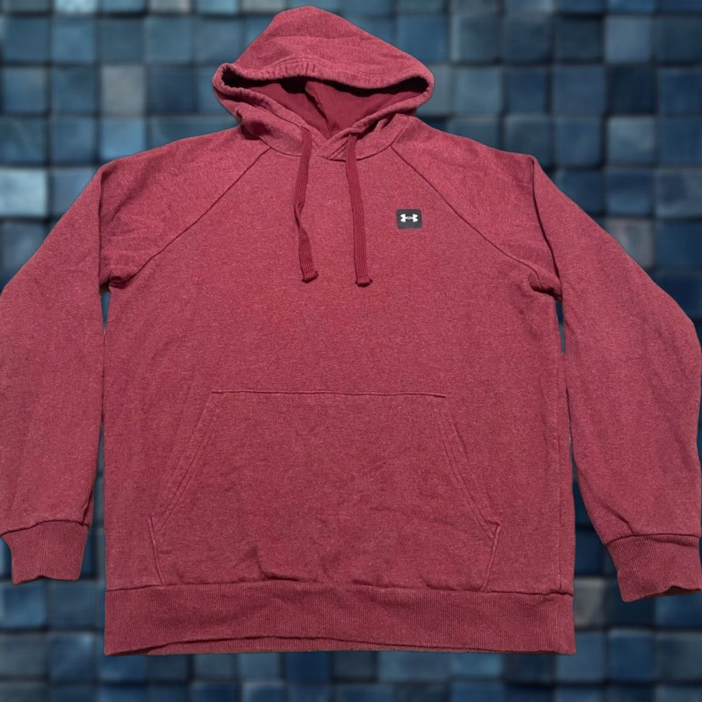 Under Armour Under Armour Mens Small Hoodie Hooded Sweatshirt Red Pullover Long Sleeve Raglan Shirt Mens Small Red Hooded Pullover Sweatshirt Raglan Under Armour Size US S / EU 44-46 / 1 - 1 Thumbnail