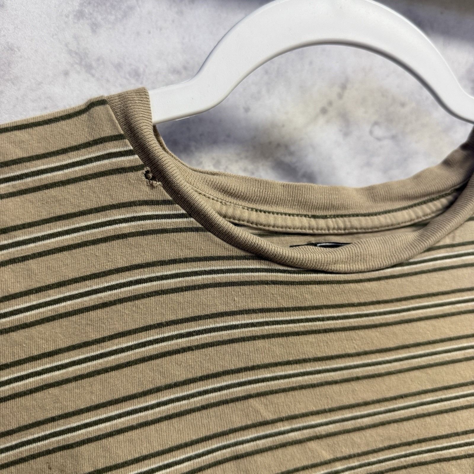 Lost Enterprises Lost Enterprises T Shirt Mens Large 21x24.5 Beige Striped Sk Size US L / EU 52-54 / 3 - 3 Thumbnail