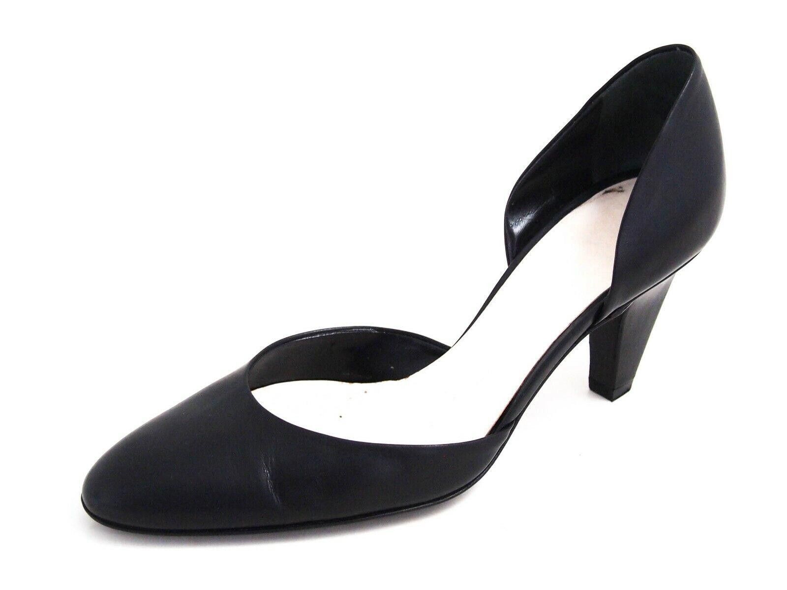 Salvatore Ferragamo Ferragamo High Heel Pumps Black Leather Womens US 7.5 EU 38 Size US 7.5 / IT 37.5 - 1 Thumbnail