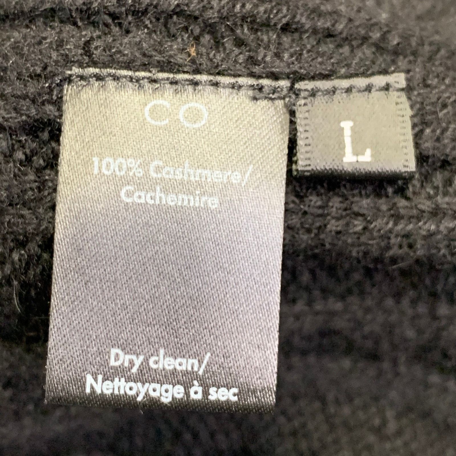 CO CO Size L Black Cashmere Cable Knit Oversized Cardigan Size L / US 10 / IT 46 - 5 Thumbnail