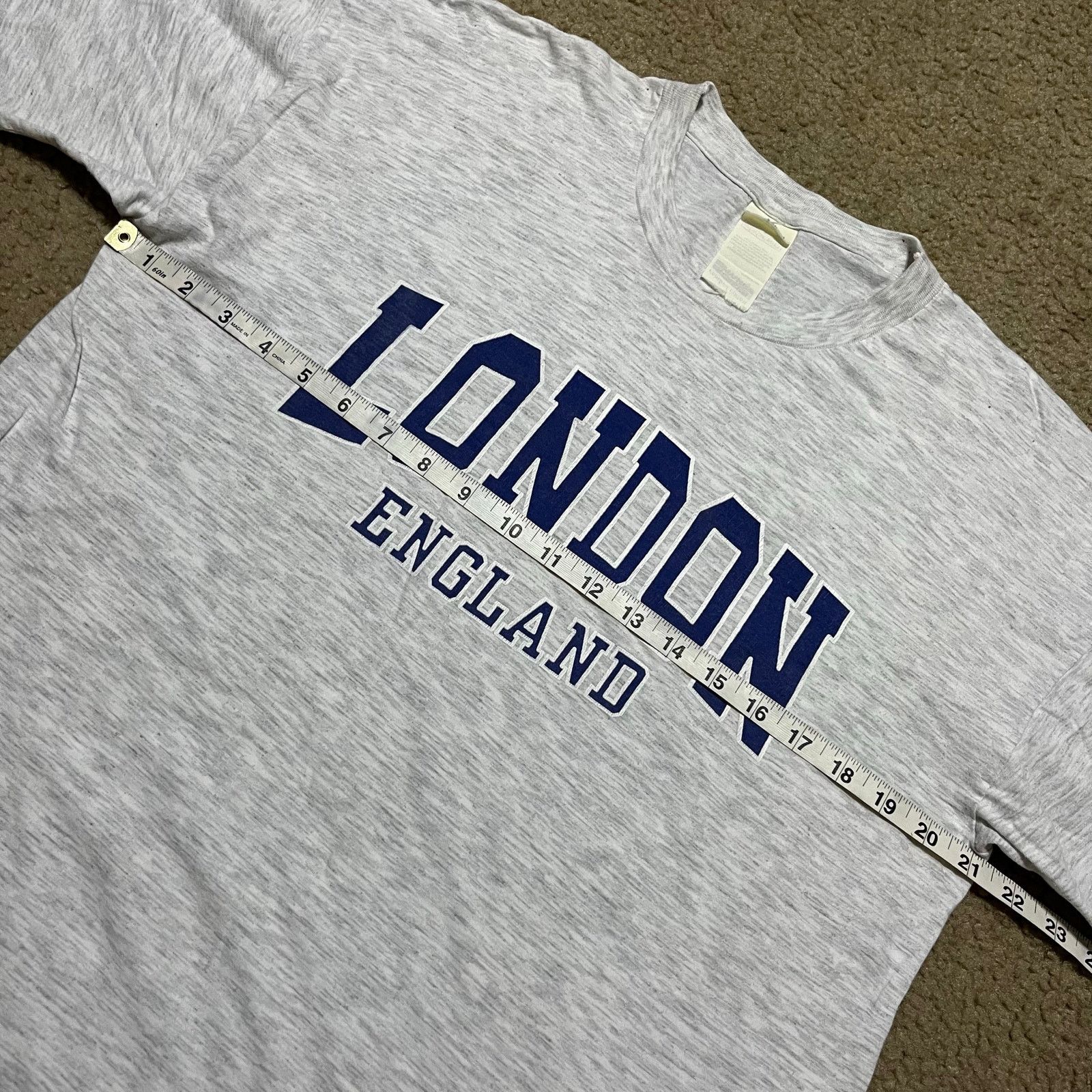 Other Vintage London England Tourist Tee Gray 90s Screen Stars XL Size US L / EU 52-54 / 3 - 6 Thumbnail