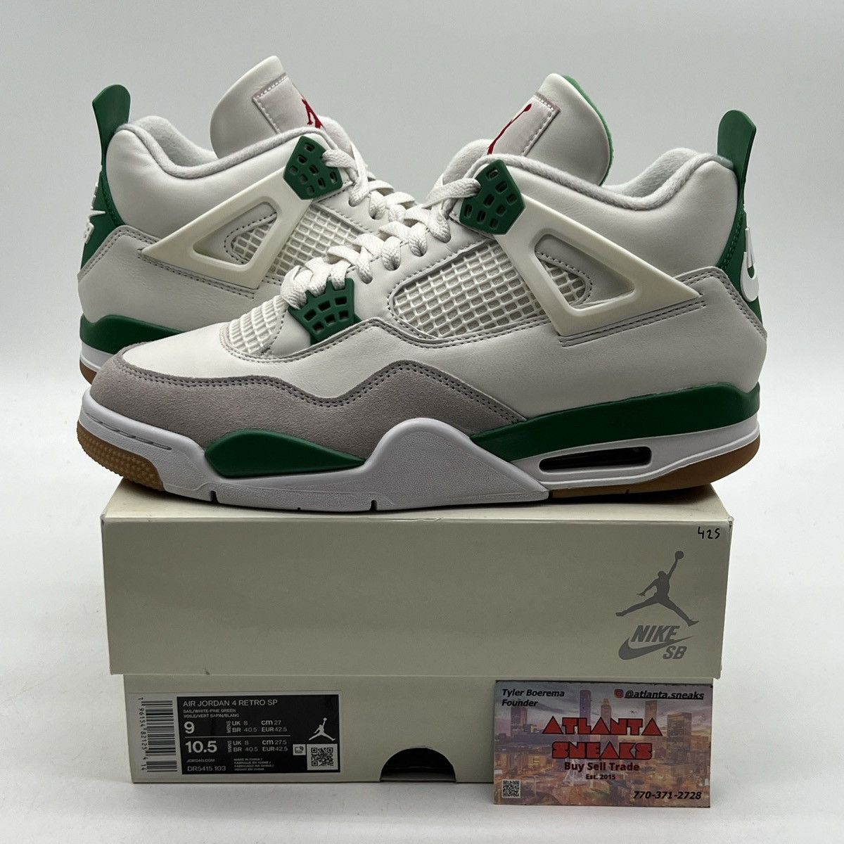 Nike Nike sb x air Jordan 4 pine green Size US 9 / EU 42 - 1 Thumbnail