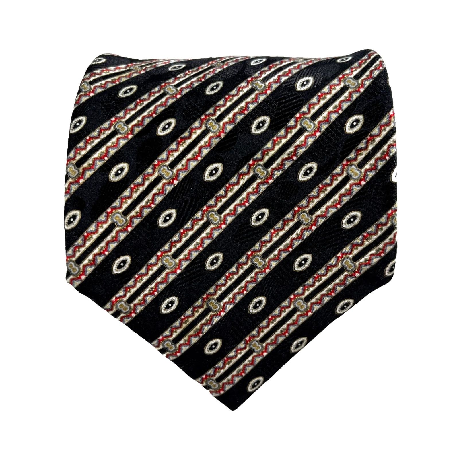 Stefano Ricci VINTAGE Stefano Ricci Silk Tie Striped Geometric Made in Italy Size ONE SIZE - 2 Thumbnail