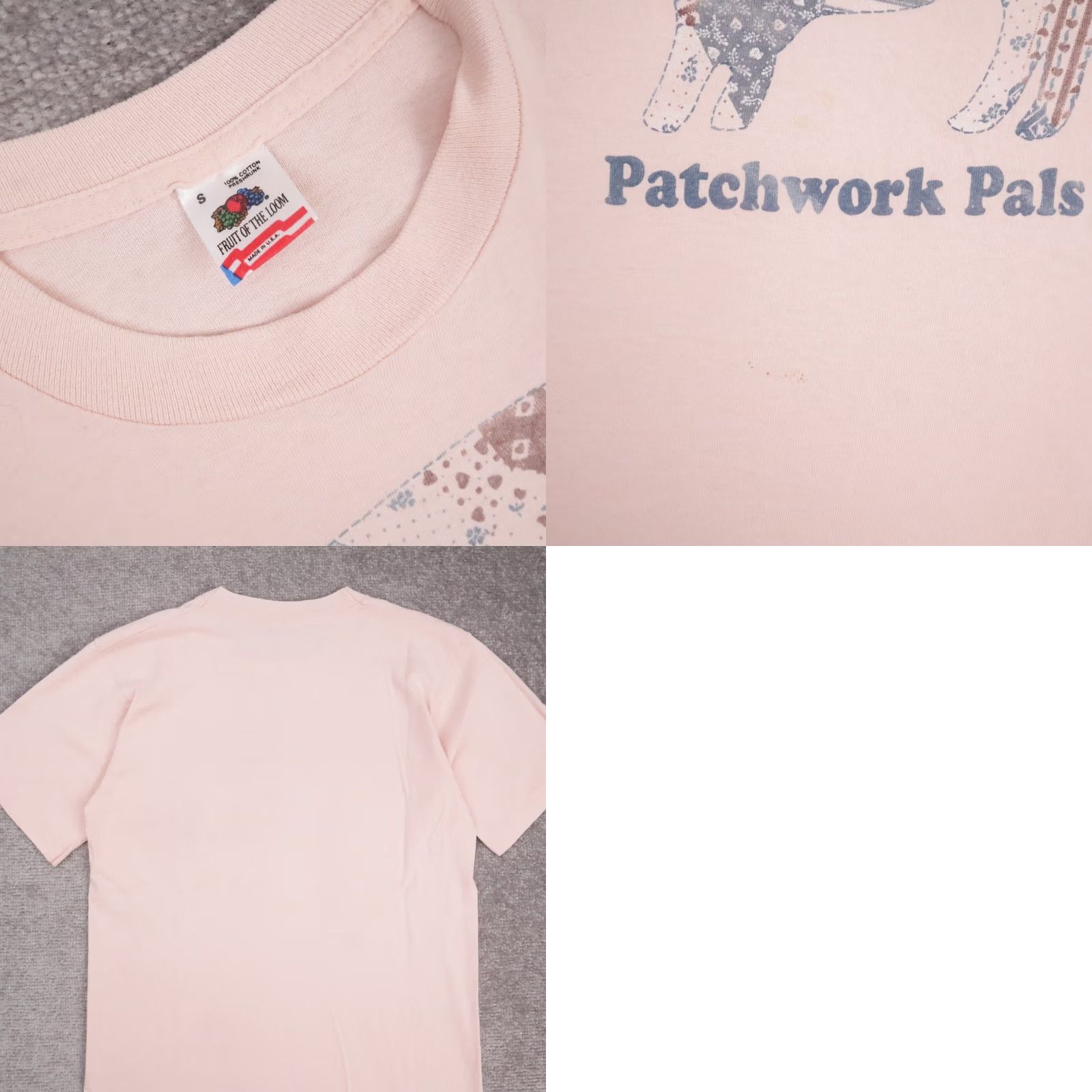 Vintage VINTAGE 90s Patchwork Pals Pig Made in USA Small Pink Short Sleeve T-Shirt Mens Shirt Size US S / EU 44-46 / 1 - 8 Thumbnail