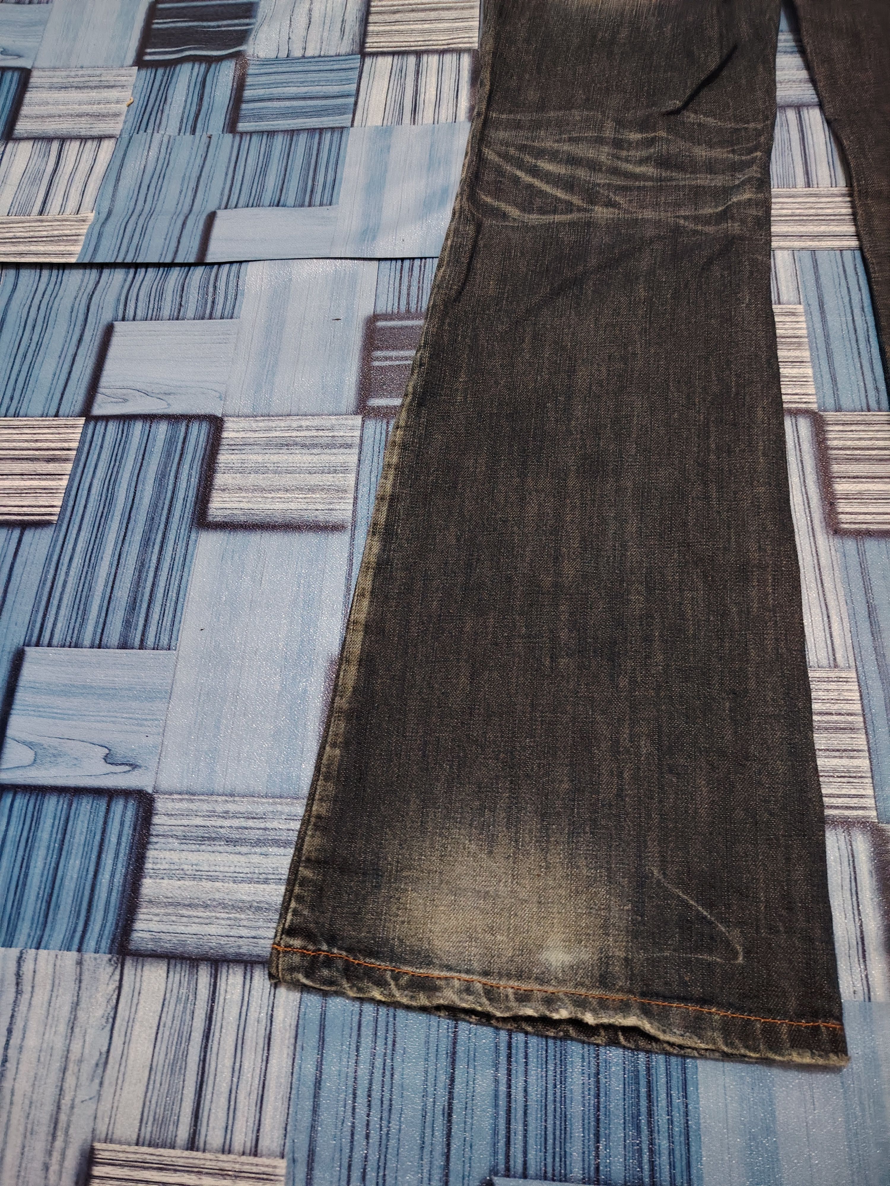 Hysteric Glamour 💥Insane💥 90s CUUM Flared Jeans Bootcut Tribal Pocket Size US 29 - 20 Thumbnail