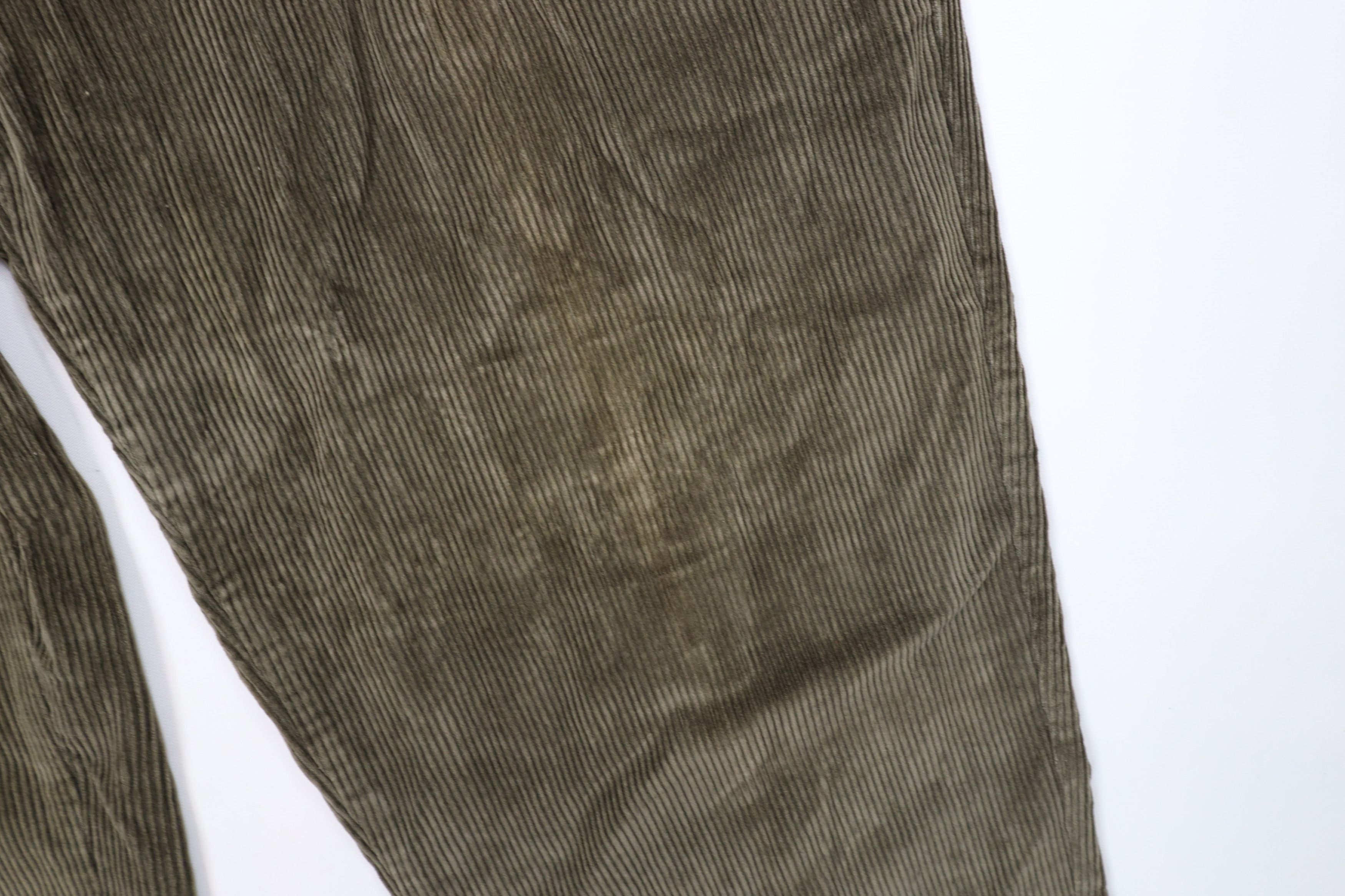 Vintage Vintage 90s Streetwear Pleated Wide Leg Corduroy Pants Green Size US 36 / EU 52 - 6 Thumbnail