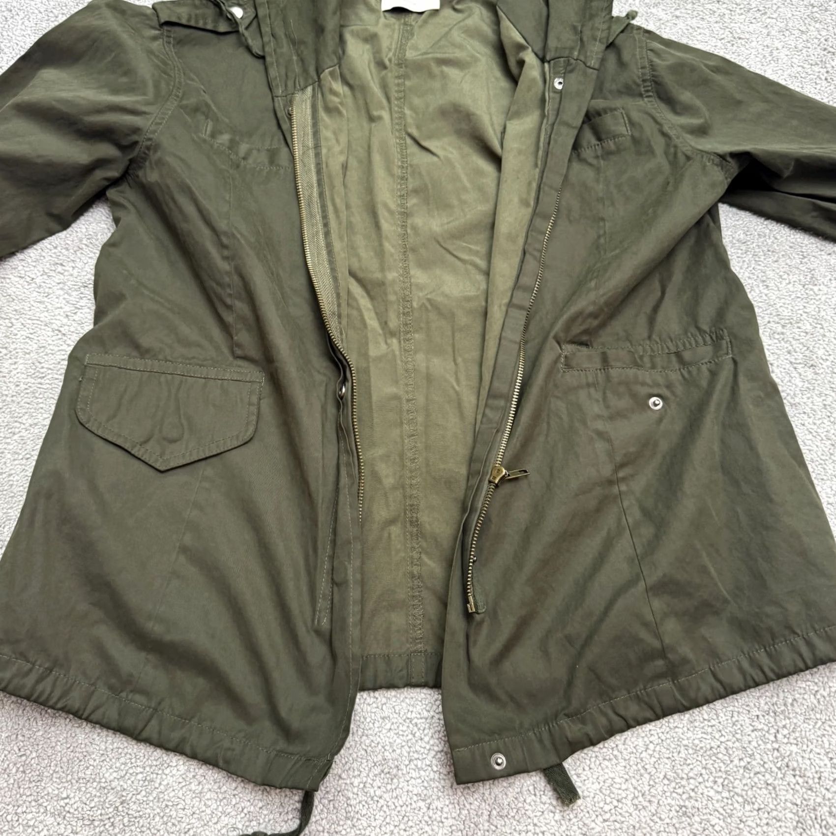 Citizen Modern Citizen Hoodie Parka Jacket Womens Medium Olive Green Full Zip Size M / US 6-8 / IT 42-44 - 5 Thumbnail