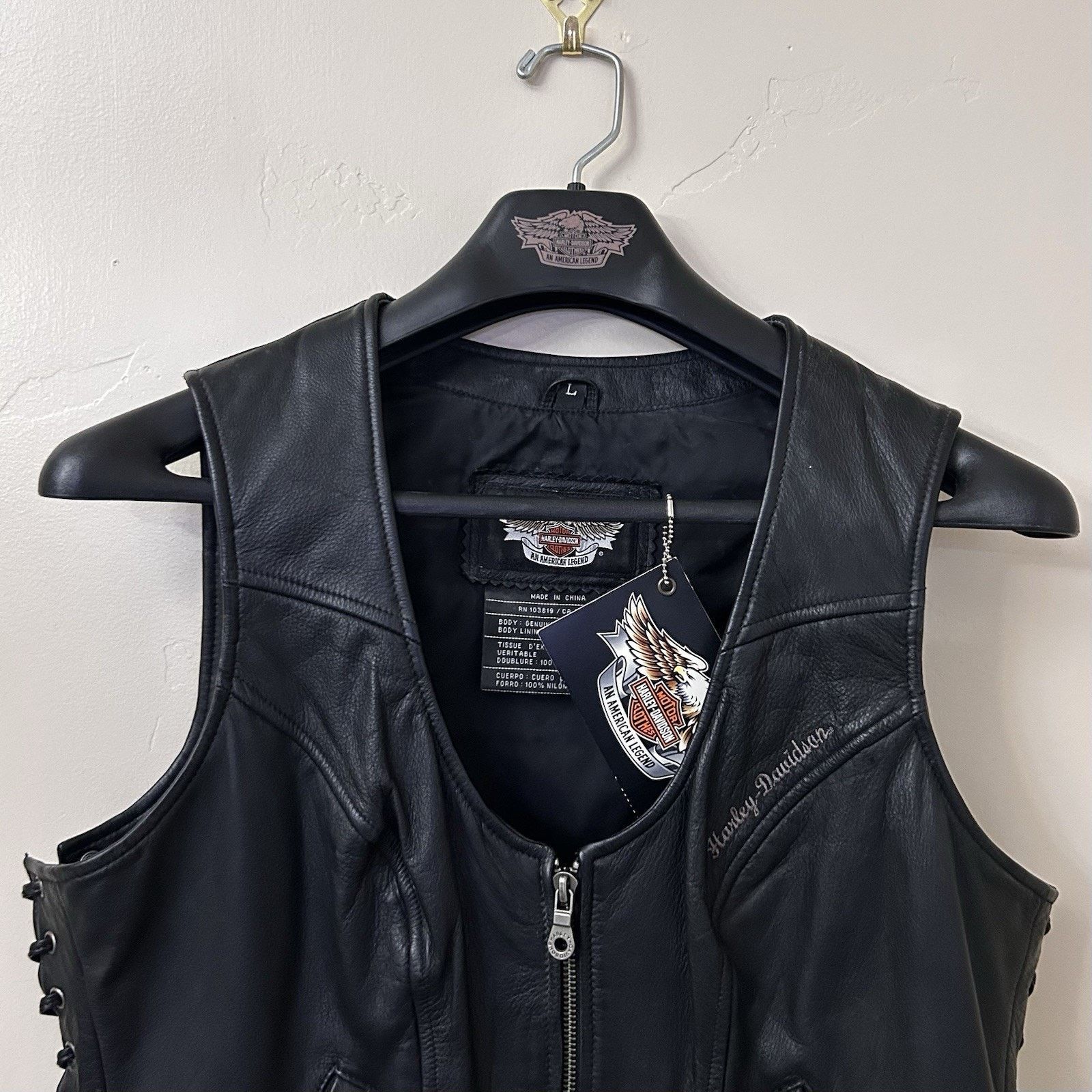 Harley Davidson Harley-Davidson Women's Vest Sz Large 98096-06VW - VTG Y2K Size L / US 10 / IT 46 - 2 Thumbnail