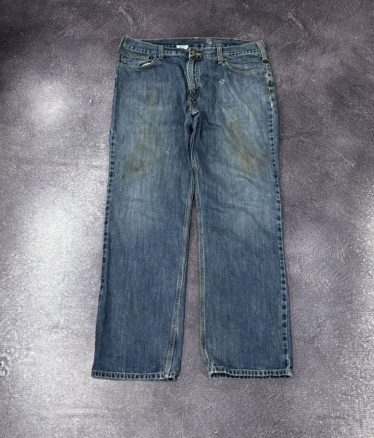 Carhartt Vintage Carhartt Blue Work Denim Relaxed Fit Baggy Jeans Size US 38 / EU 54 - 2 Thumbnail