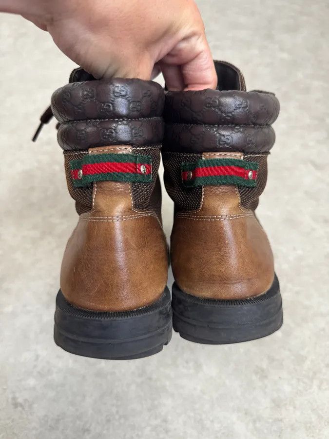 Gucci 2000s Gucci Brown Hybrid Leather Hiking Boots Size US 8 / EU 41 - 7 Thumbnail