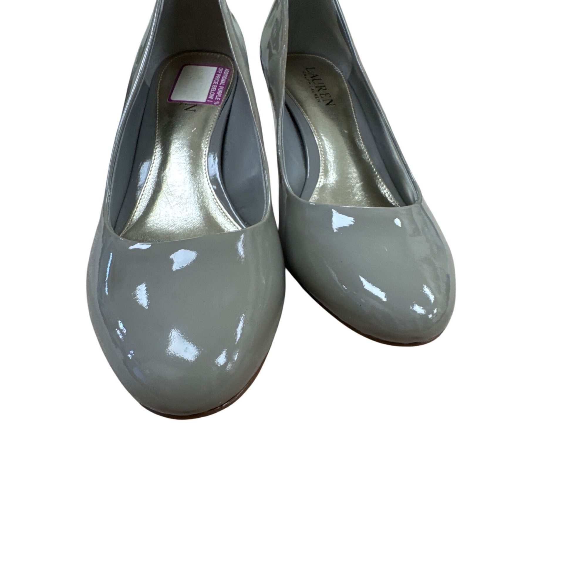 Lauren Ralph Lauren Lauren Ralph Lauren Womens Gray Patent Leather Heels Size 10 Size US 10 / IT 40 - 6 Thumbnail