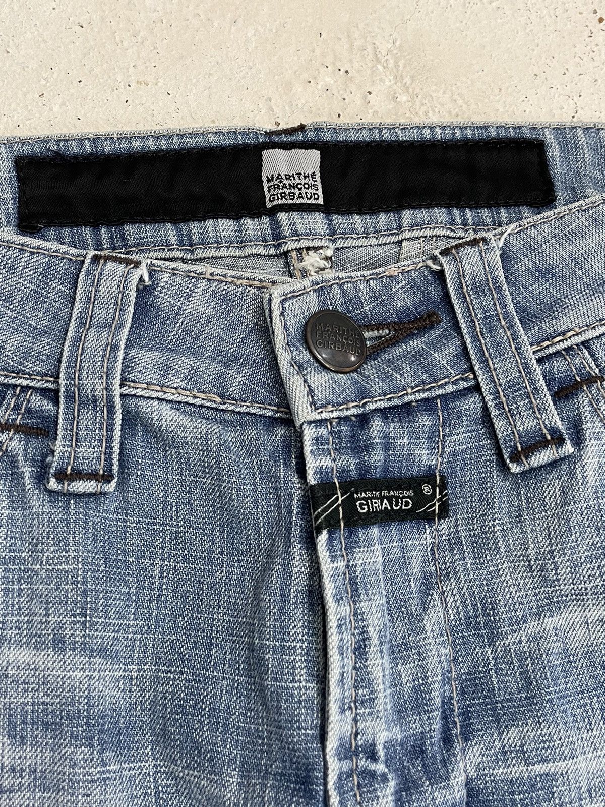 Designer Marithe Francois Girbaud Flare Denim Pants Size US 27 - 11 Thumbnail