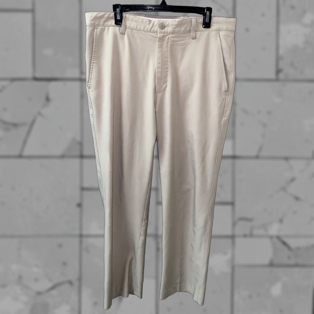 Footjoy FootJoy Mens Beige Polyester Zip Fly Golf Pants Size 37 X 32 Regular Men Size US 37 - 1 Thumbnail
