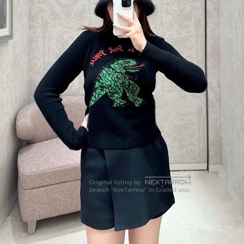 Dior Dior Black Cashmere Sweater with Embroidery . Size S / US 4 / IT 40 - 1 Thumbnail