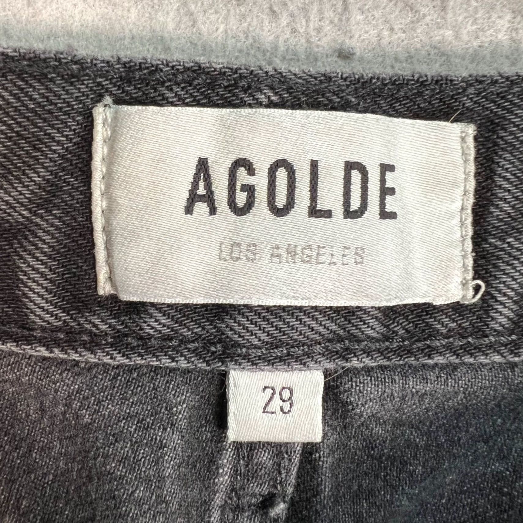 Agolde AGOLDE Jeans Black 29 Riley High-Rise Straight-Leg 100% Cotton Womens Adult 29 Denim Vintage 100% Cotton Size 29" - 3 Thumbnail