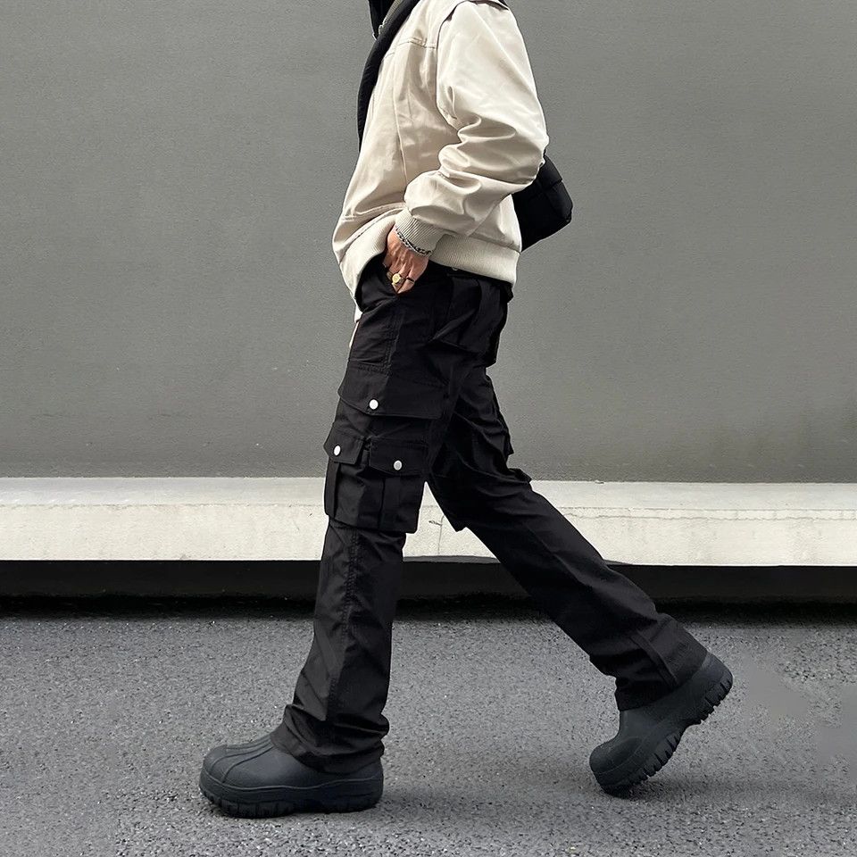 Japanese Brand × Jean Straight Boot Cut Flared Pocket Cargo Jeans Size US 30 / EU 46 - 2 Thumbnail