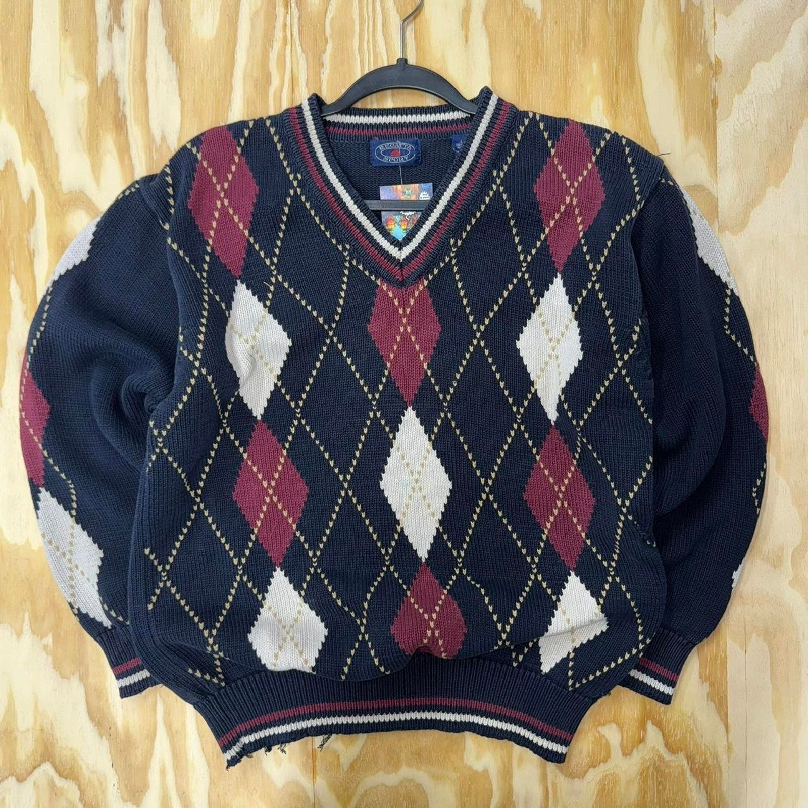 Vintage Vintage y2k regatta sport argyle 1990s golf knitted sweater Size US L / EU 52-54 / 3 - 1 Thumbnail