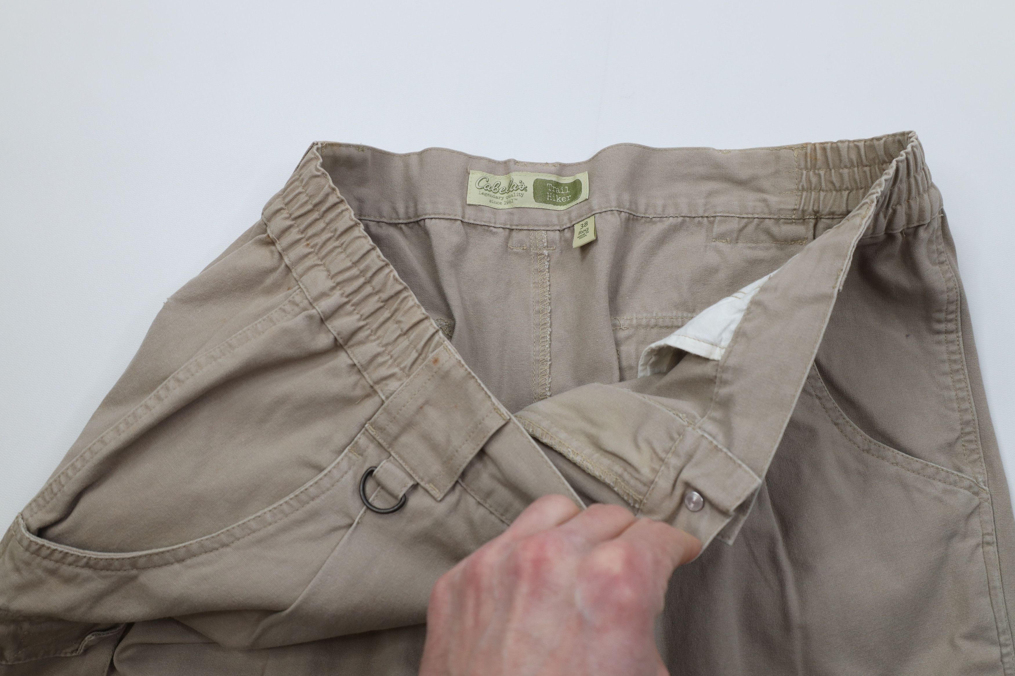 Cabelas Vintage 90s Y2K Cabelas Knee Wide Leg Cargo Pants Canvas Size US 38 / EU 54 - 9 Thumbnail