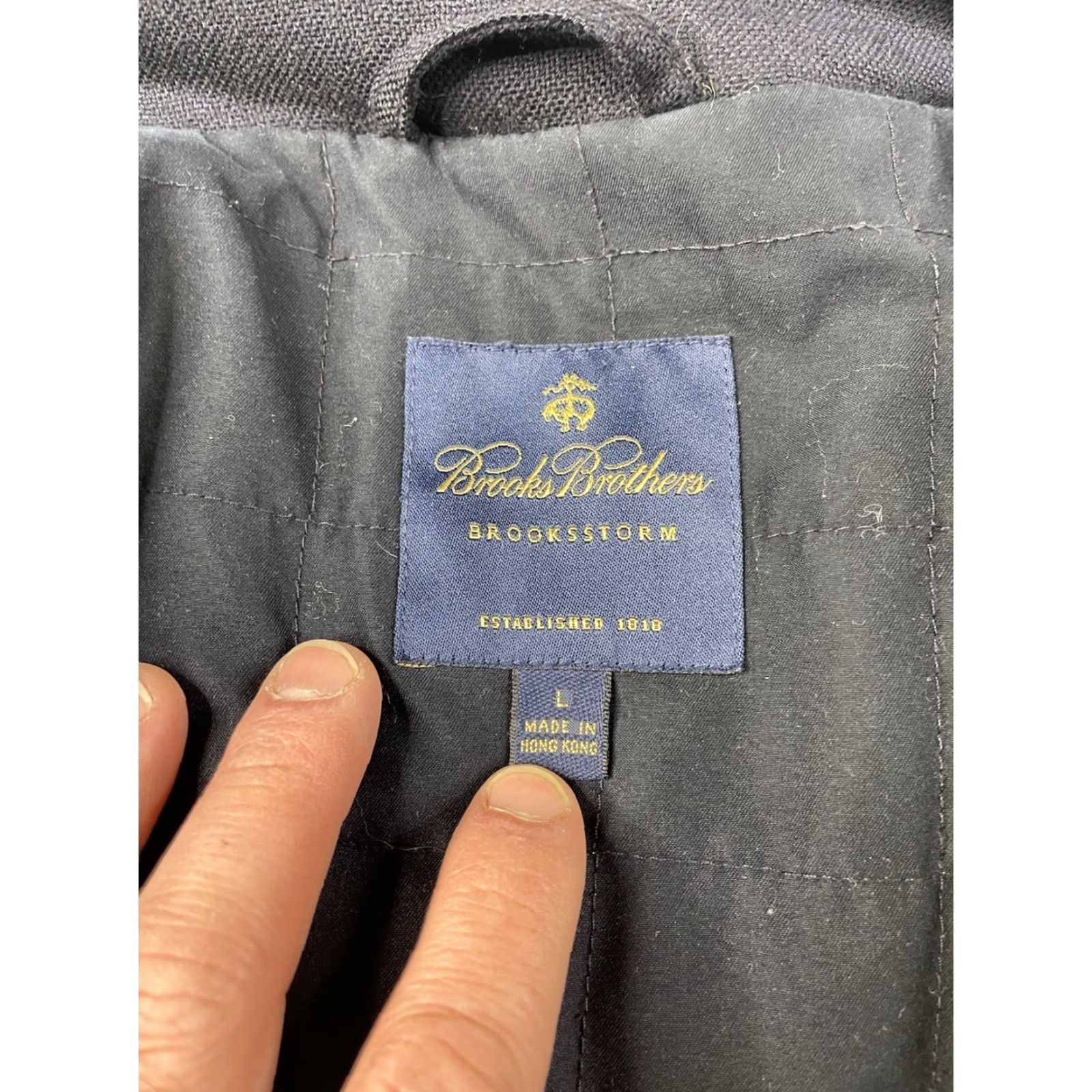 Brooks Brothers Brooks Brothers Overcoat Coat Wool Blue L Men's Large Storm System Loro Piana Storm System Wool Blue Overcoat Jacket Size US L / EU 52-54 / 3 - 3 Thumbnail