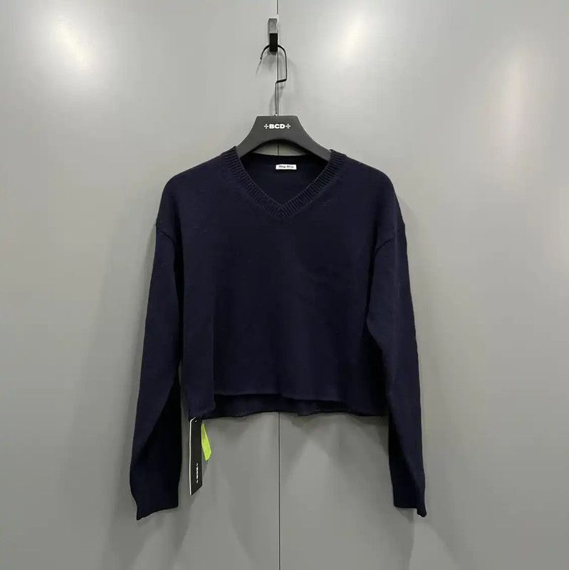 Miu Miu Miu Miu Black Wool Long Sleeve Sweater 0089 Size ONE SIZE - 1 Thumbnail