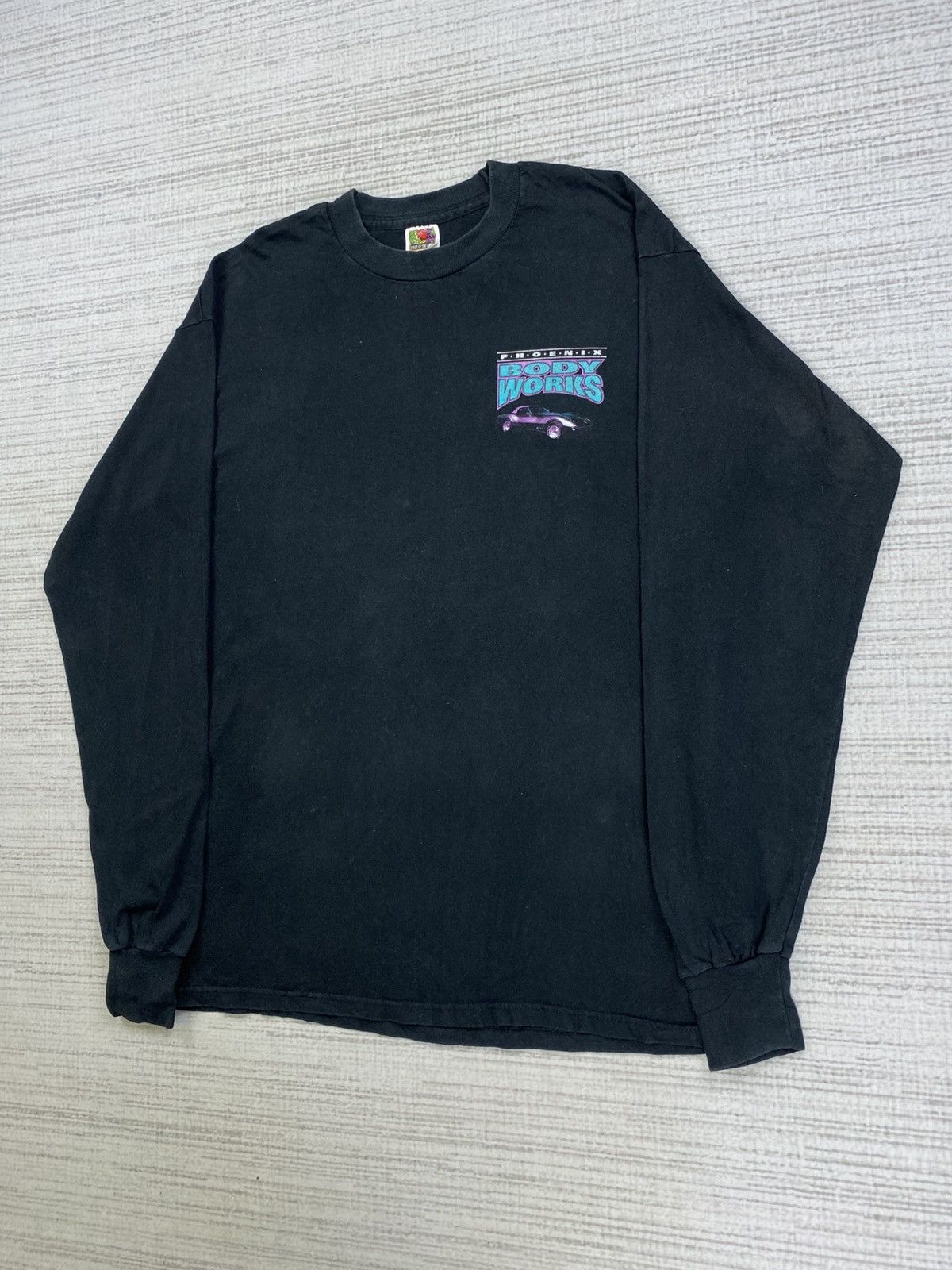 Phoenix Clothing × Vintage Vintage 90s Phoenix Body Works Back Hit Printed T-Shirt Size US L / EU 52-54 / 3 - 4 Thumbnail