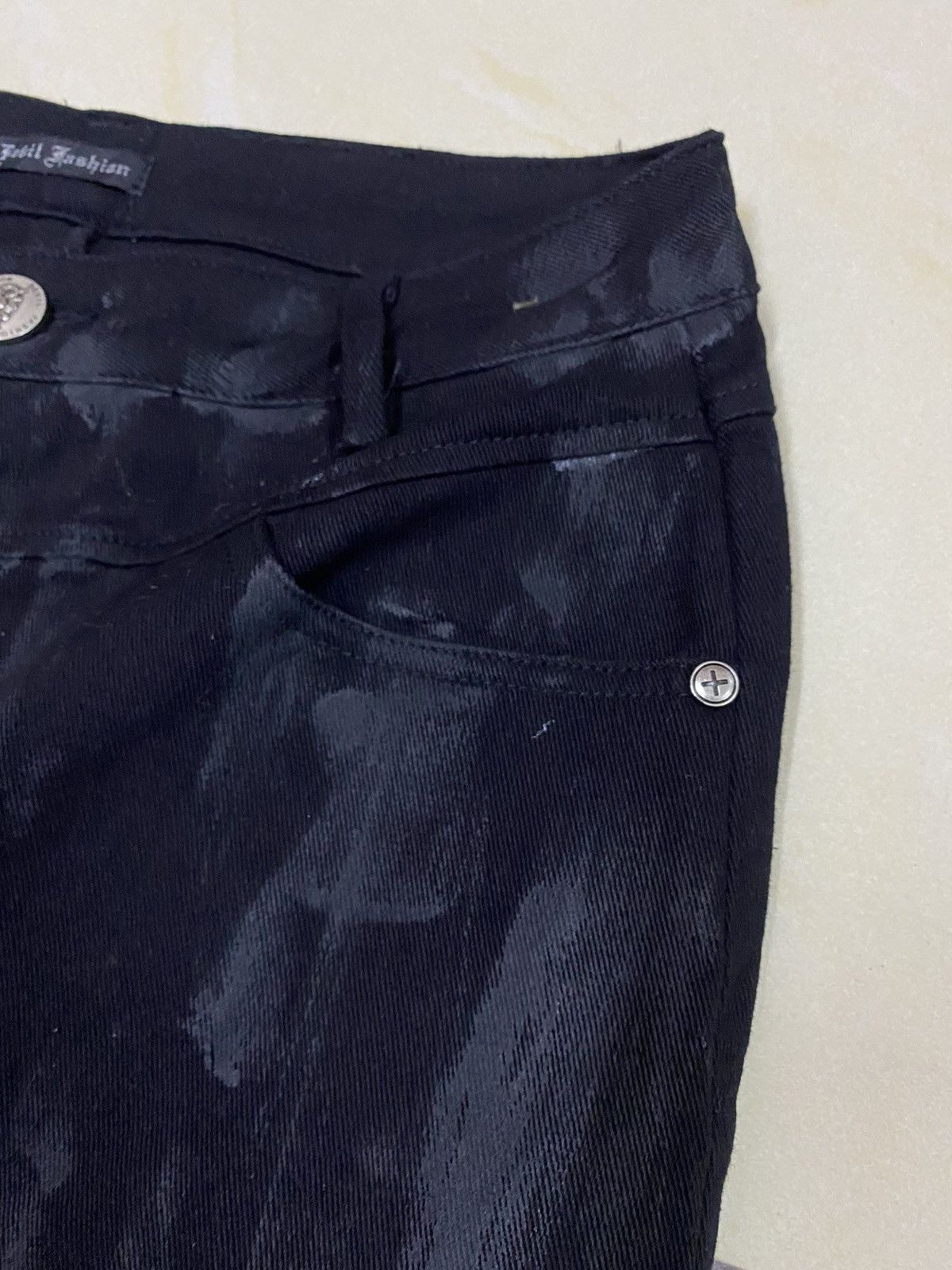 14th Addiction × Japanese Brand × Yasuyuki Ishii Punk🔥Devil Fashion Bondage Denim Size 28" / US 6 / IT 42 - 6 Thumbnail