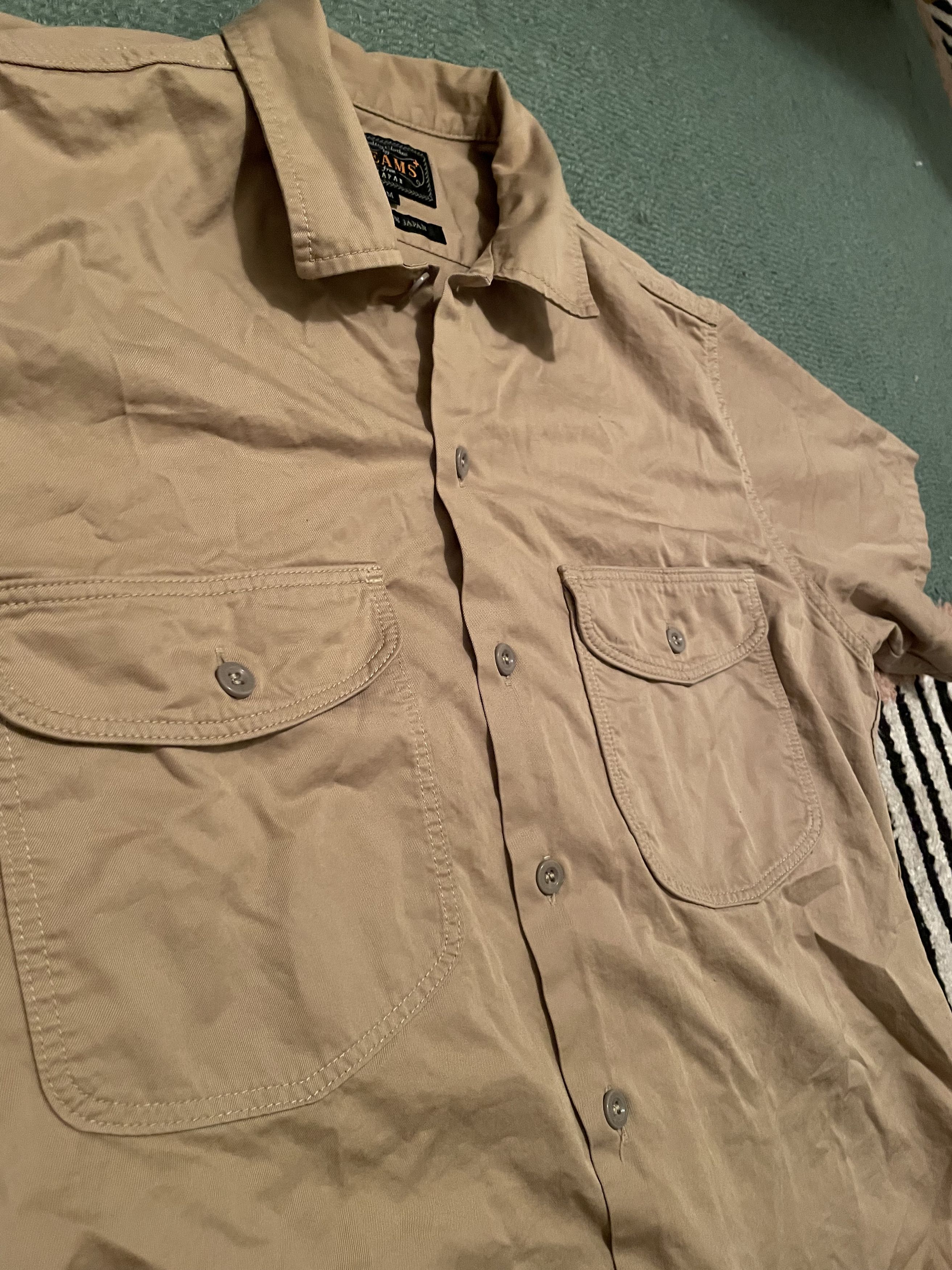Beams Plus Beams Plus Cotton Twill Shirt in Beige Size US M / EU 48-50 / 2 - 3 Thumbnail