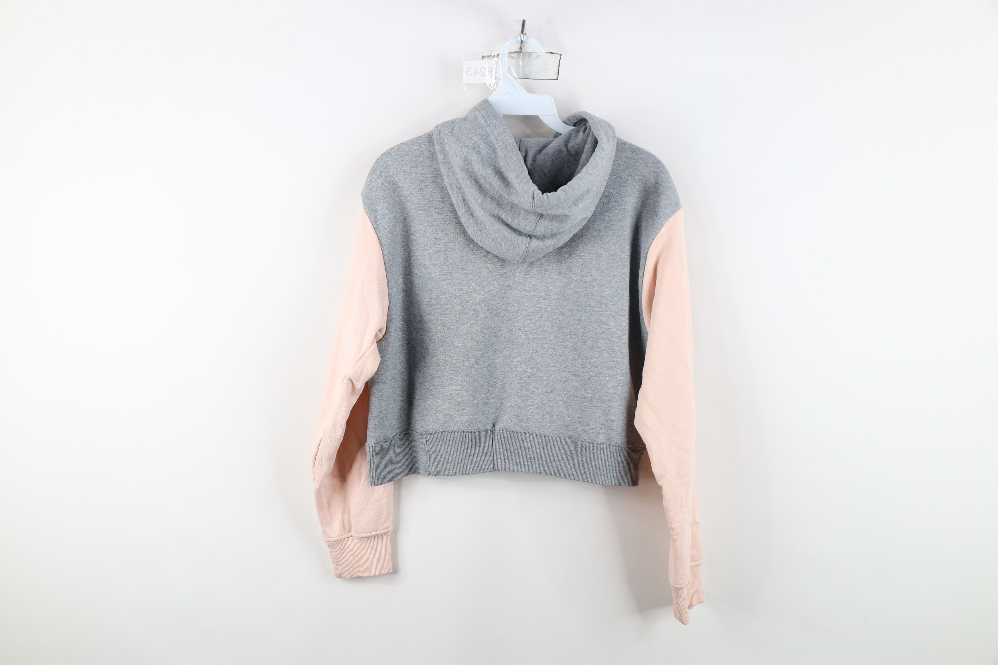 Nike Vintage Y2K Nike Stitch Script Spell Out Cropped Hoodie Gray Size L / US 10 / IT 46 - 12 Thumbnail