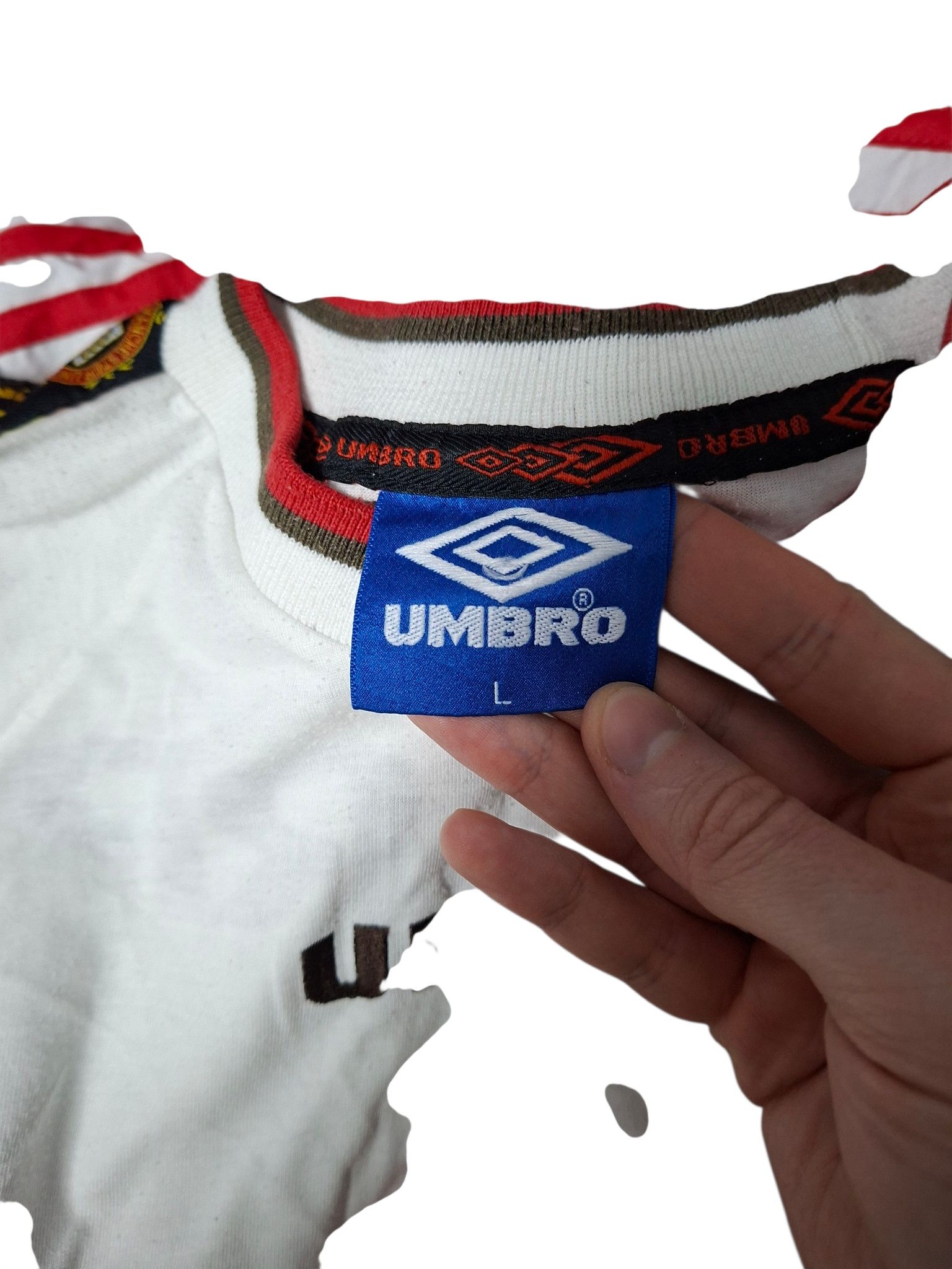 Umbro MANCHESTER UNITED UMBRO SHARP VINTAGE 90 TRAINING SOCCER TEE Size US L / EU 52-54 / 3 - 5 Thumbnail