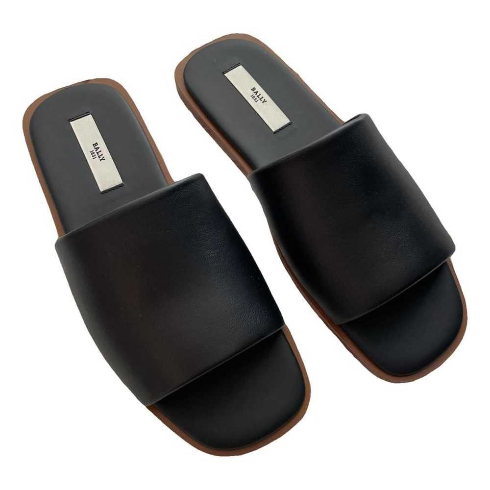 Bally o1y1224 Leather Slippers in Black Size US 8 / EU 41 - 1 Thumbnail