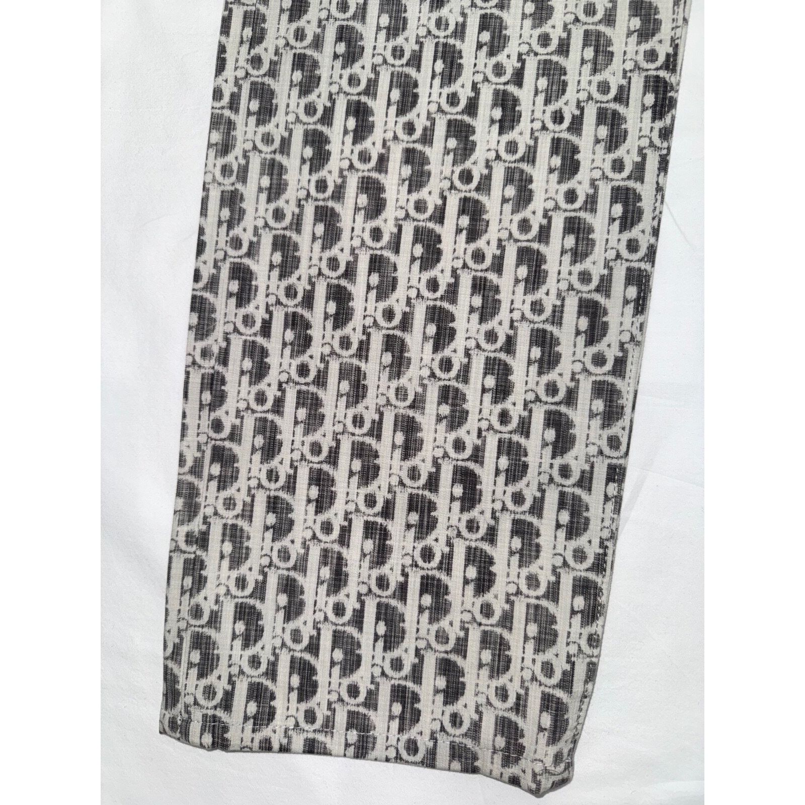 Dior Dior Oblique Monogram Logo Slim 17.5 Jeans Grey Black Denim Size US 32 / EU 48 - 8 Thumbnail
