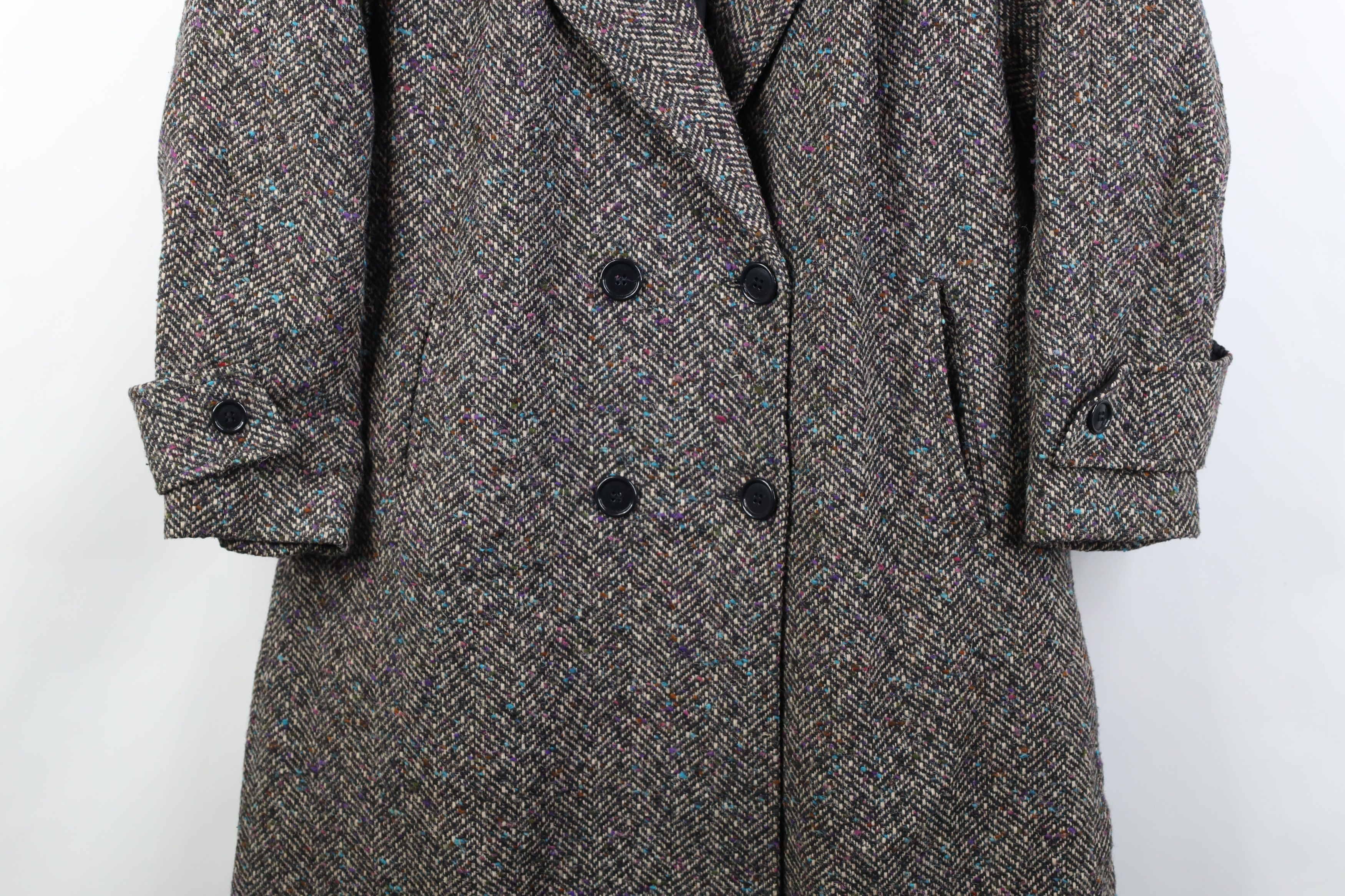 Vintage Vintage 80s 90s Streetwear Wool Tweed Overcoat Jacket USA Size XXL / US 16-18 / IT 52-54 - 3 Thumbnail