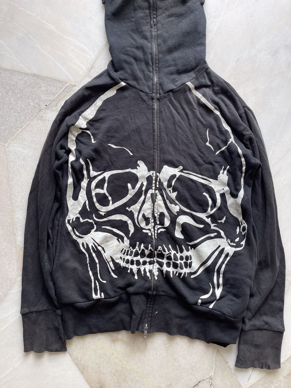 If Six Was Nine 2000s Glad News Big Skull Head Print Hoodie A4 Size US L / EU 52-54 / 3 - 3 Thumbnail