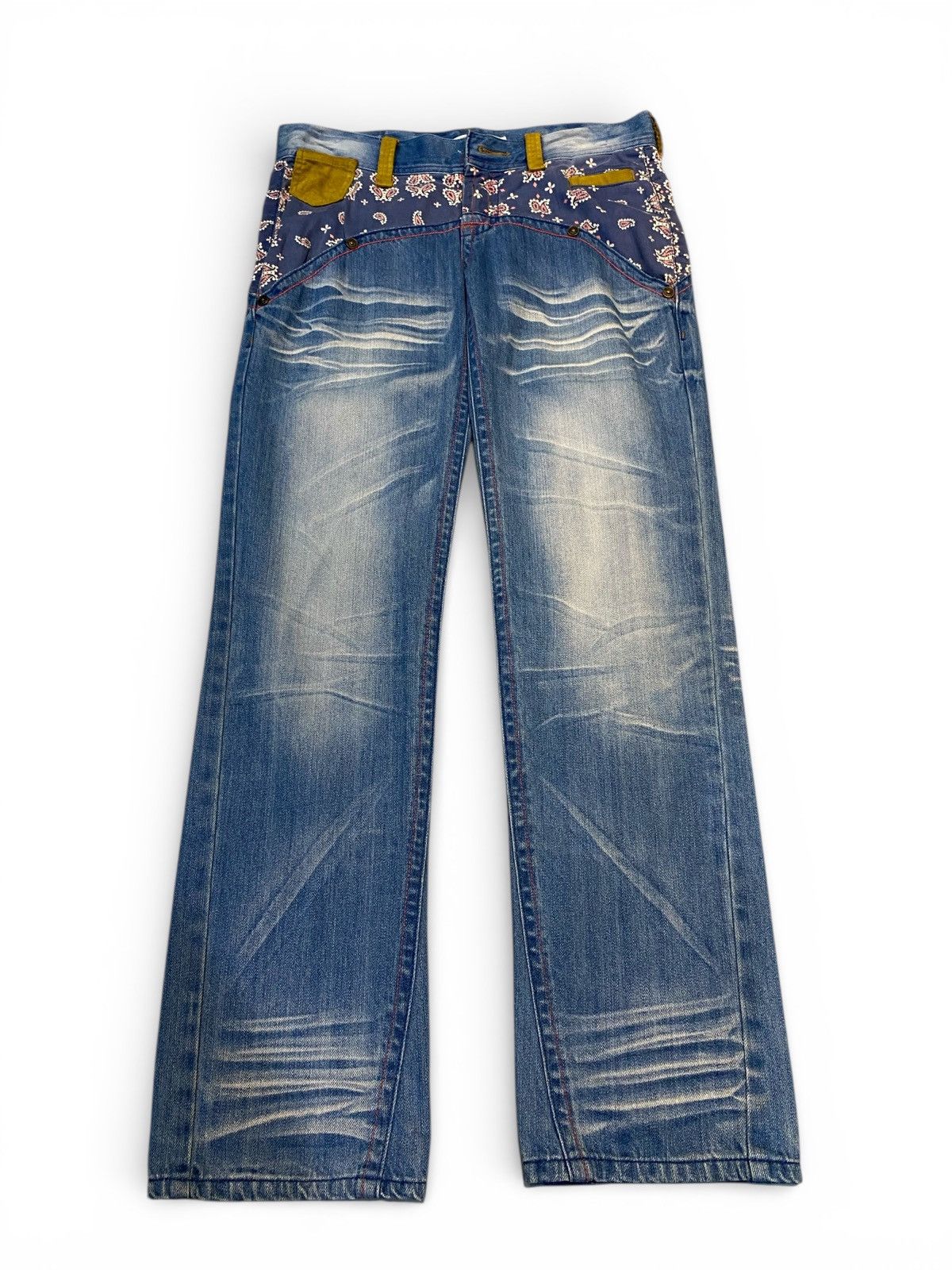 Hysteric Glamour VINTAGE BLUE MOON BLUE SPELL OUT JEANS Size US 32 / EU 48 - 2 Thumbnail