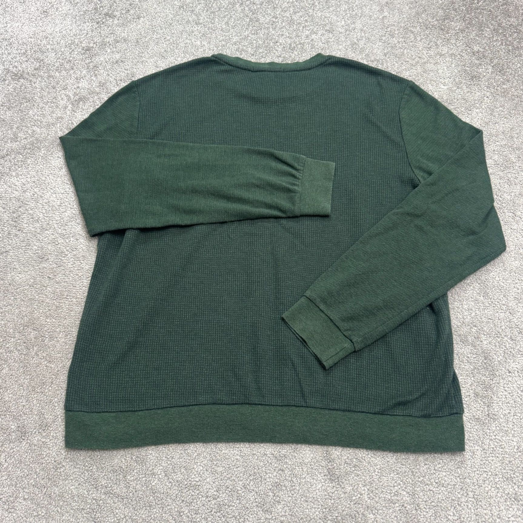Vintage Robert Barakett Cavendish Waffle Knit Thermal Pullover Sweater Mens 2XL Green Knit Style Pullover Casual Smart Casual Classic | Men | Regular Fit Size US XXL / EU 58 / 5 - 2 Thumbnail