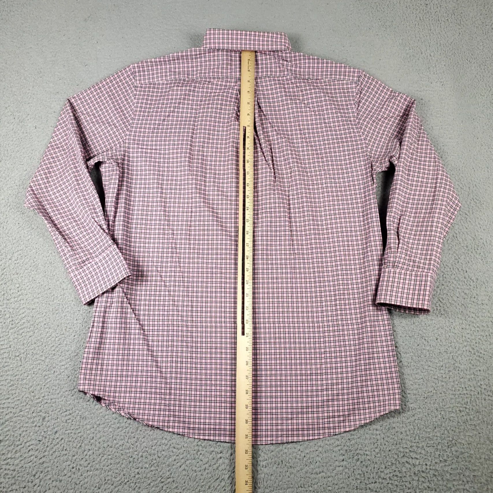 Ralph Lauren Ralph Lauren Shirt Mens 16.5 Pink Plaid Dress Button-Down Long Sleeve Adult Medium (Size 16.5) Pink Size 42R - 3 Thumbnail