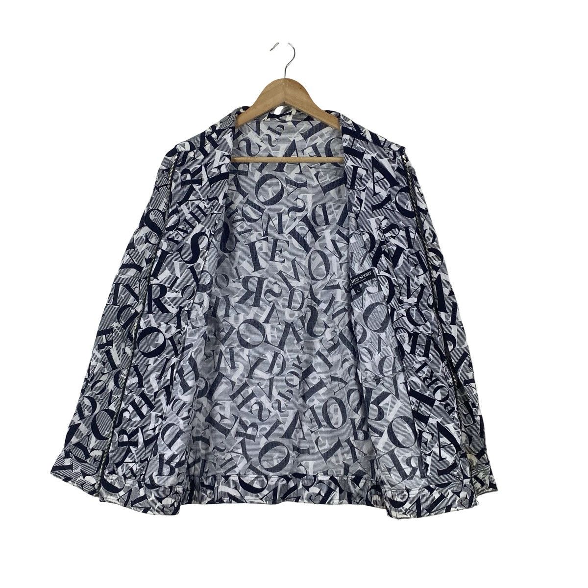 Hardy Amies HARDY AMIES Sport London All Over Logo Print Zip Up Bomber Size US L / EU 52-54 / 3 - 5 Thumbnail