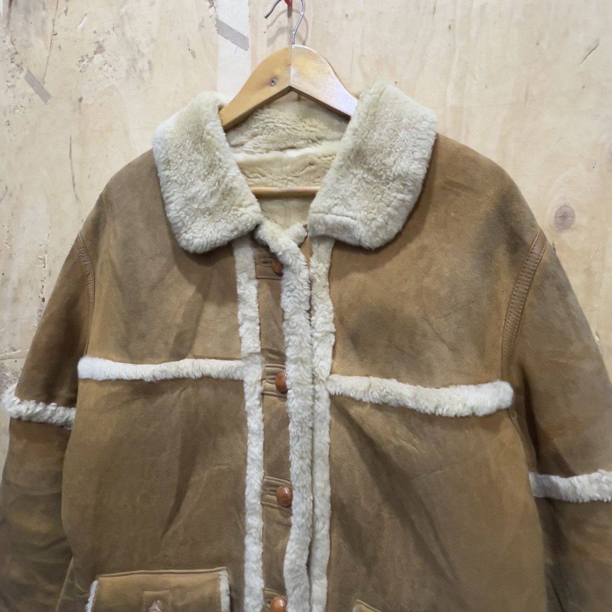 Vintage Very Rare Peyton Place Sport (PPFM) Sheapskin Leather Coat Size US M / EU 48-50 / 2 - 5 Thumbnail