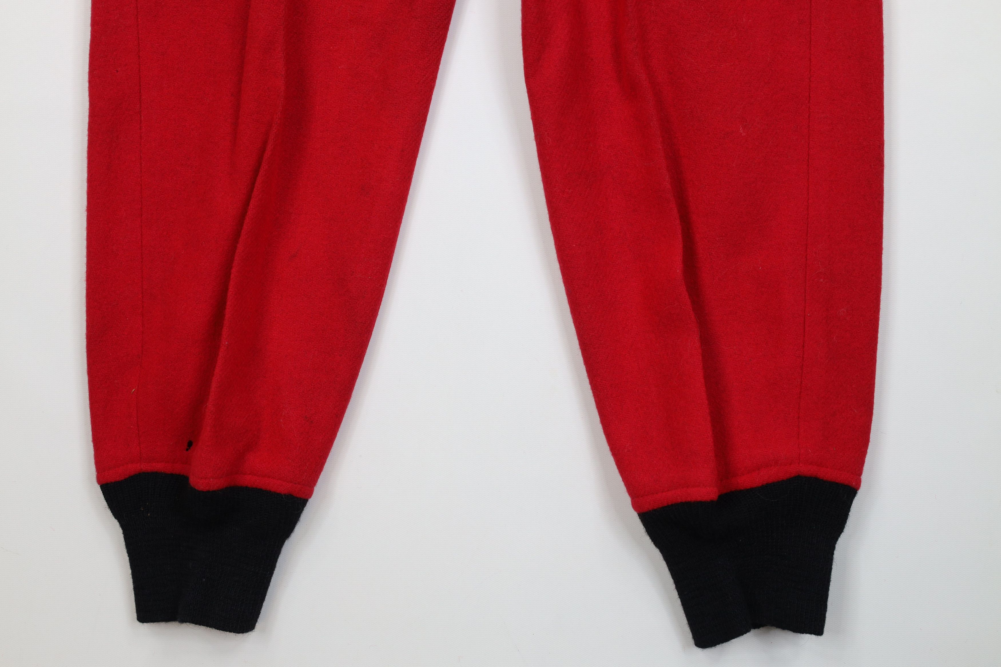 Vintage Vintage 50s Streetwear Distressed Wool Joggers Pants Red USA Size US 28 / EU 44 - 4 Thumbnail