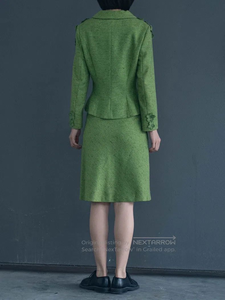 Kenzo Kenzo Kelly green wool floral suit Size XS / US 0-2 / IT 36-38 - 2 Thumbnail